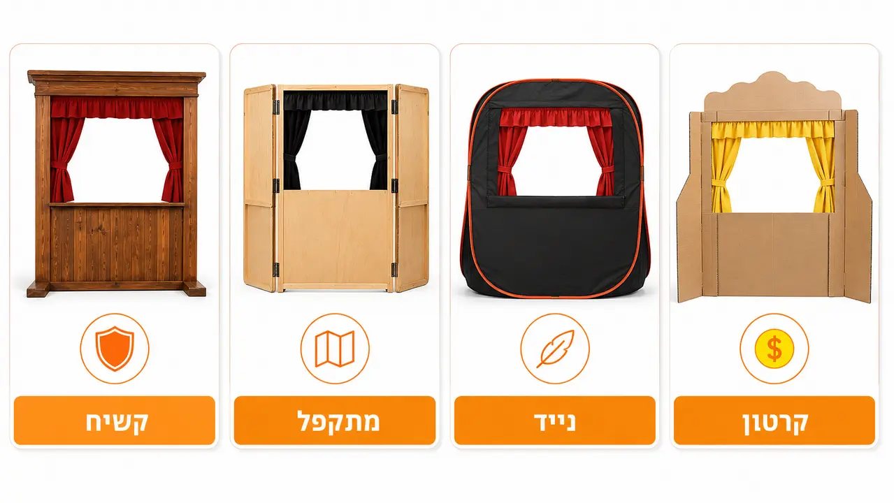 השוואה בין סוגי במות ותיאטרוני בובות נפוצים
