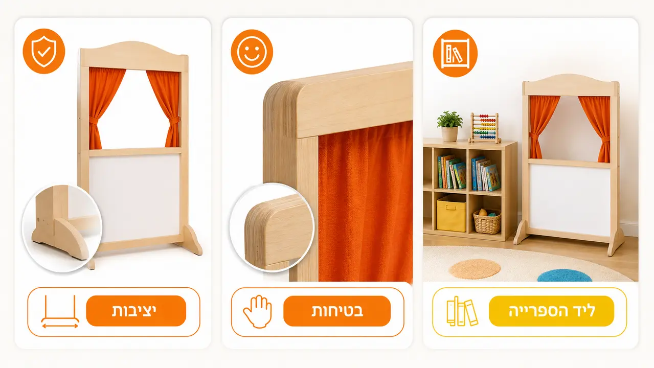 בחירת דוכן תיאטרון בובות לגן ילדים