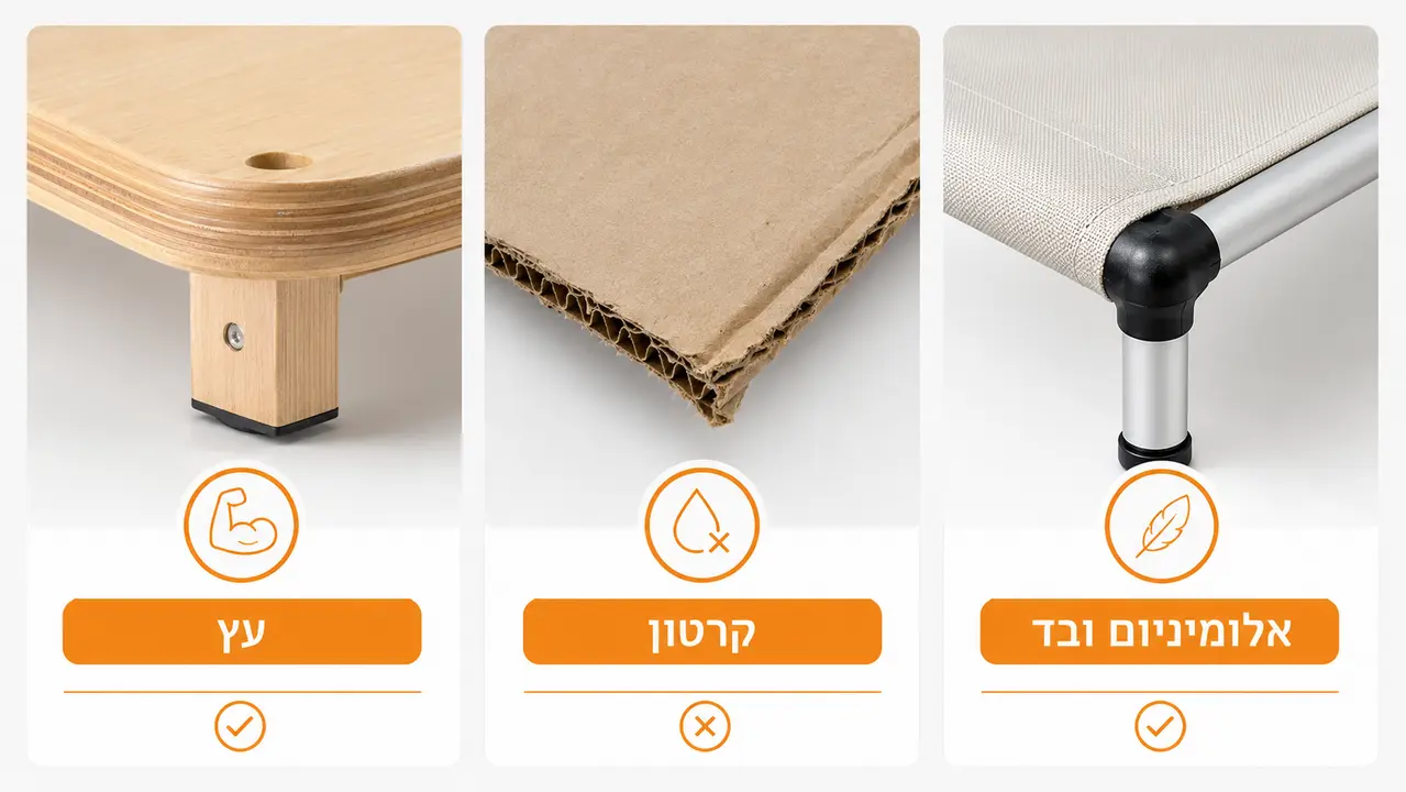 השוואת חומרים לבניית דוכן תיאטרון בובות