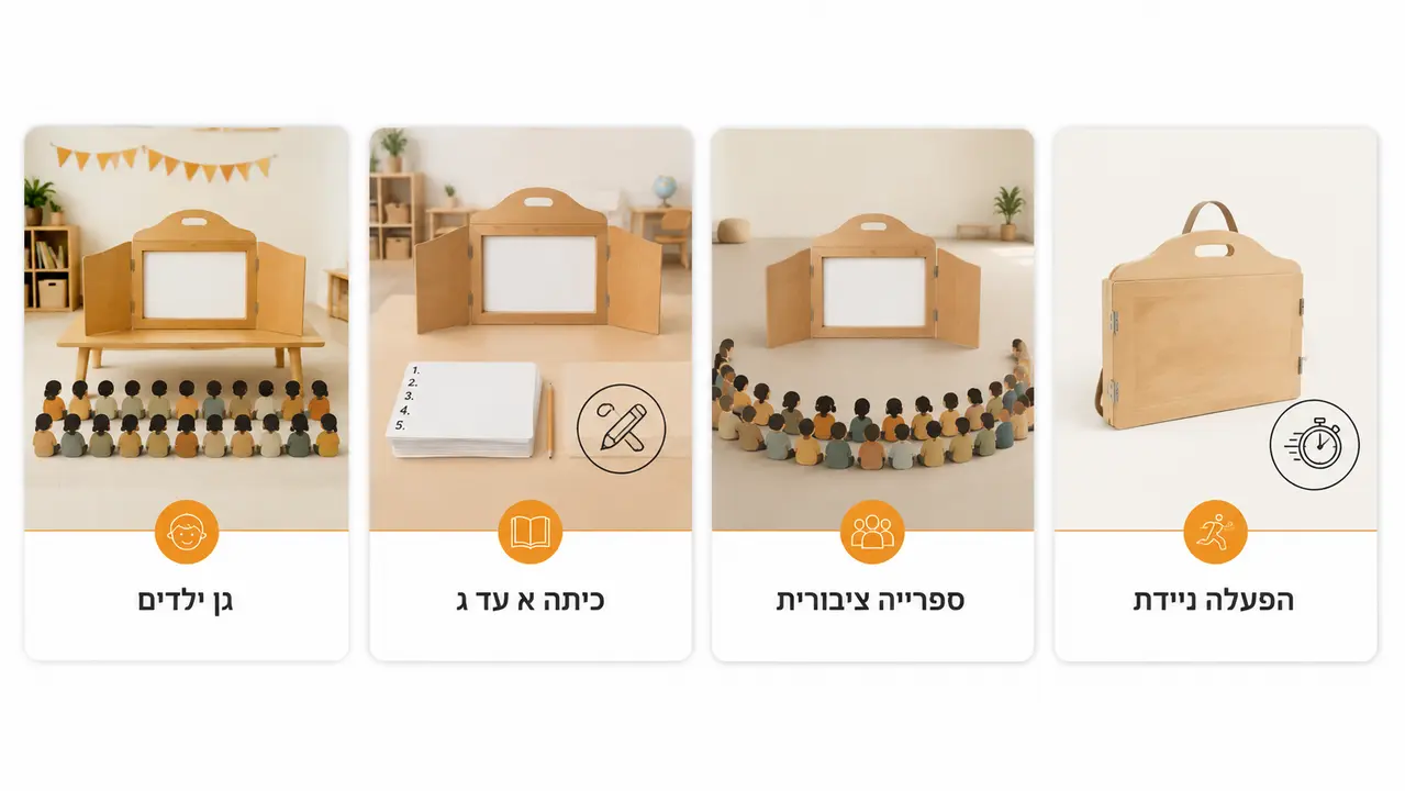 גננת ומורה מפעילות קמישיבאי מול קבוצות גיל שונות