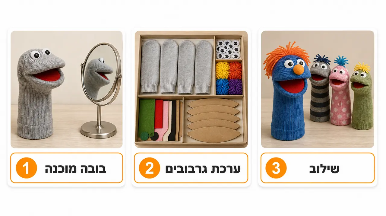 הצעד הבא בבחירת בובת גרב לגן ולכיתה