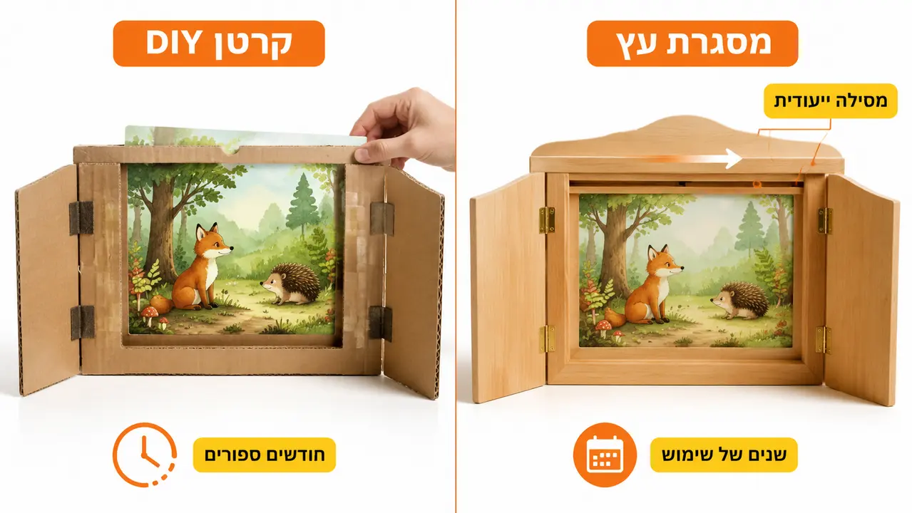 השוואה בין מסגרת קמישיבאי מקרטון למסגרת עץ מקצועית